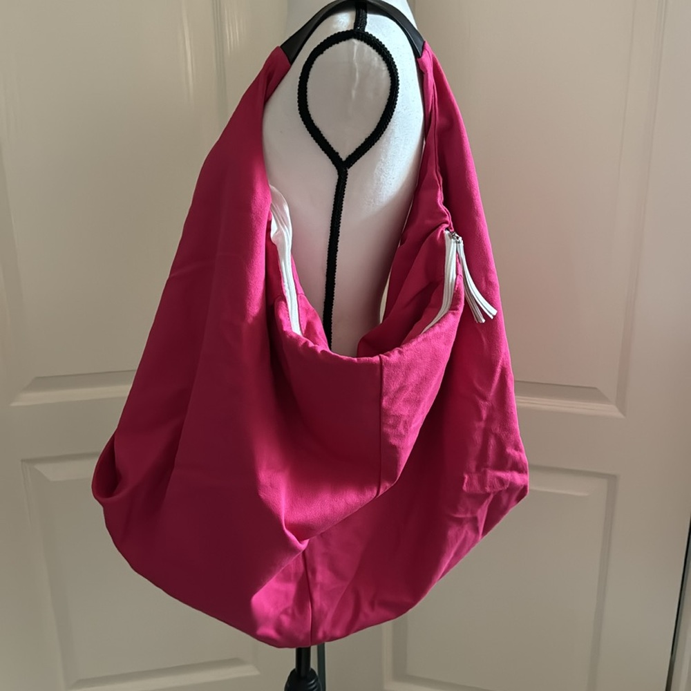Pink Extra Large Canvas Shoulder Bag